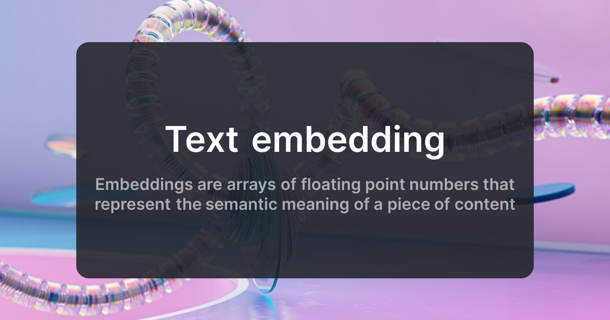 Text embedding